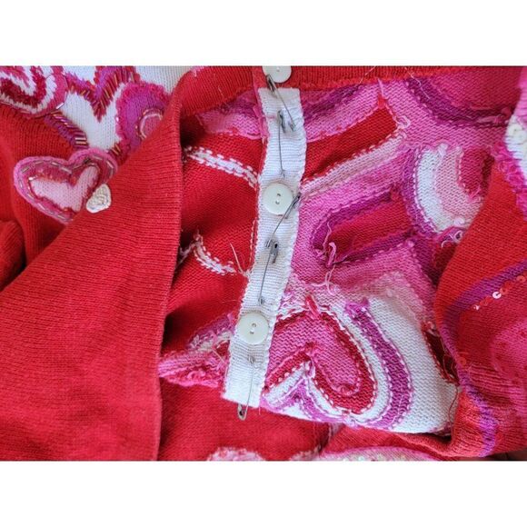 Design options Philip Jane Gordon Valentine's heart cardigan red white - Picture 11 of 14